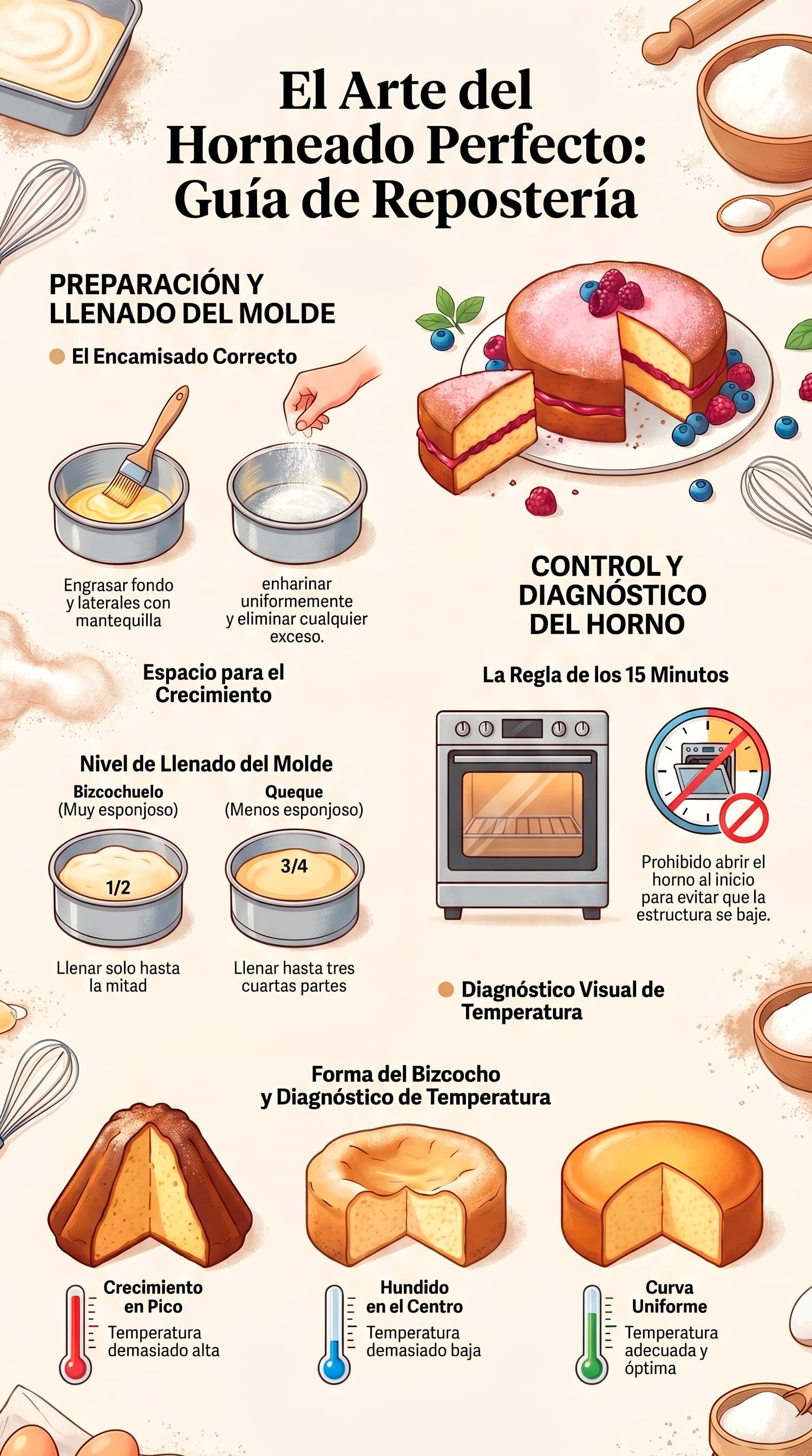 El secreto profesional para lograr un bizcocho perfecto